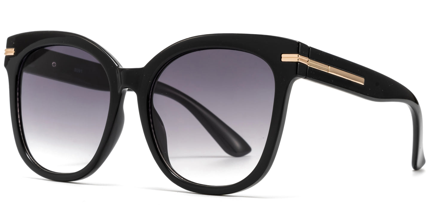 9091 - Plastic Square Butterfly Sunglasses