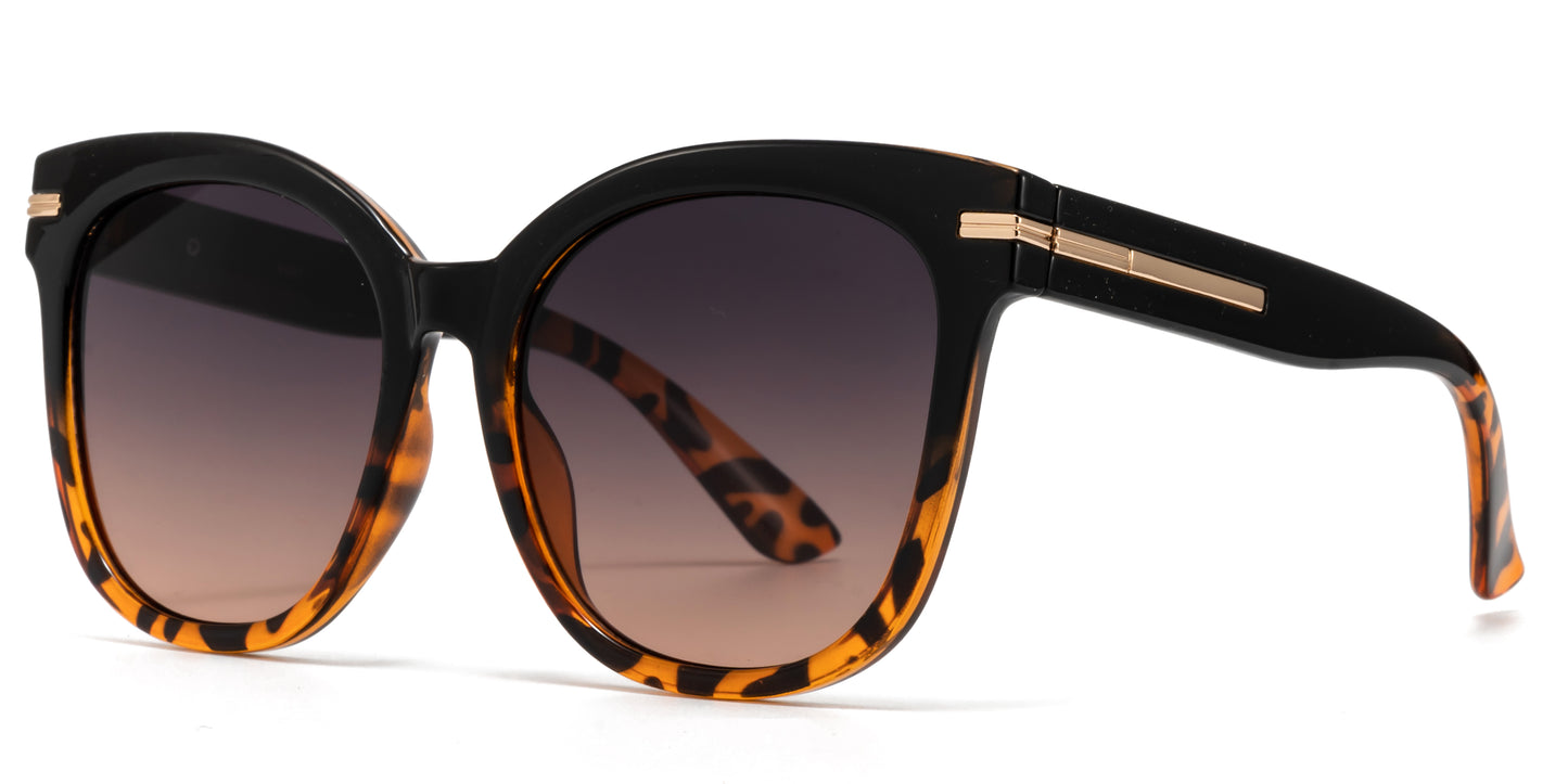 9091 - Plastic Square Butterfly Sunglasses