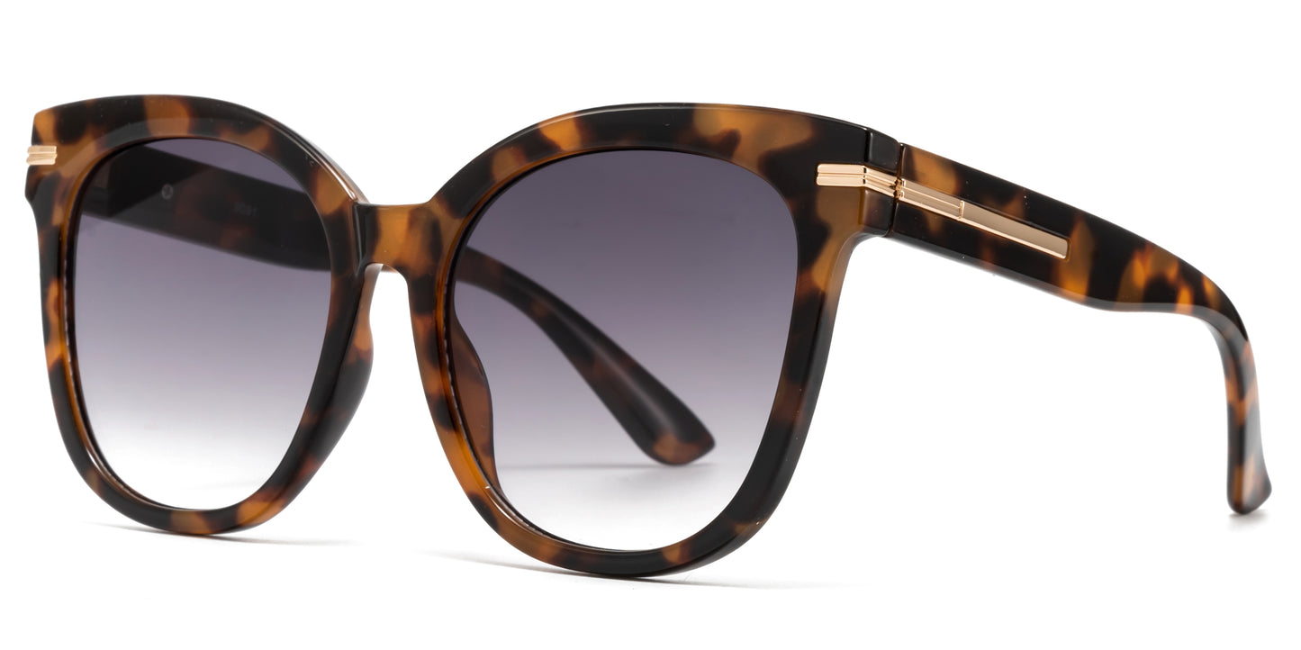 9091 - Plastic Square Butterfly Sunglasses