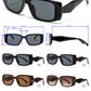 9095 - Rectangular Plastic Sunglasses