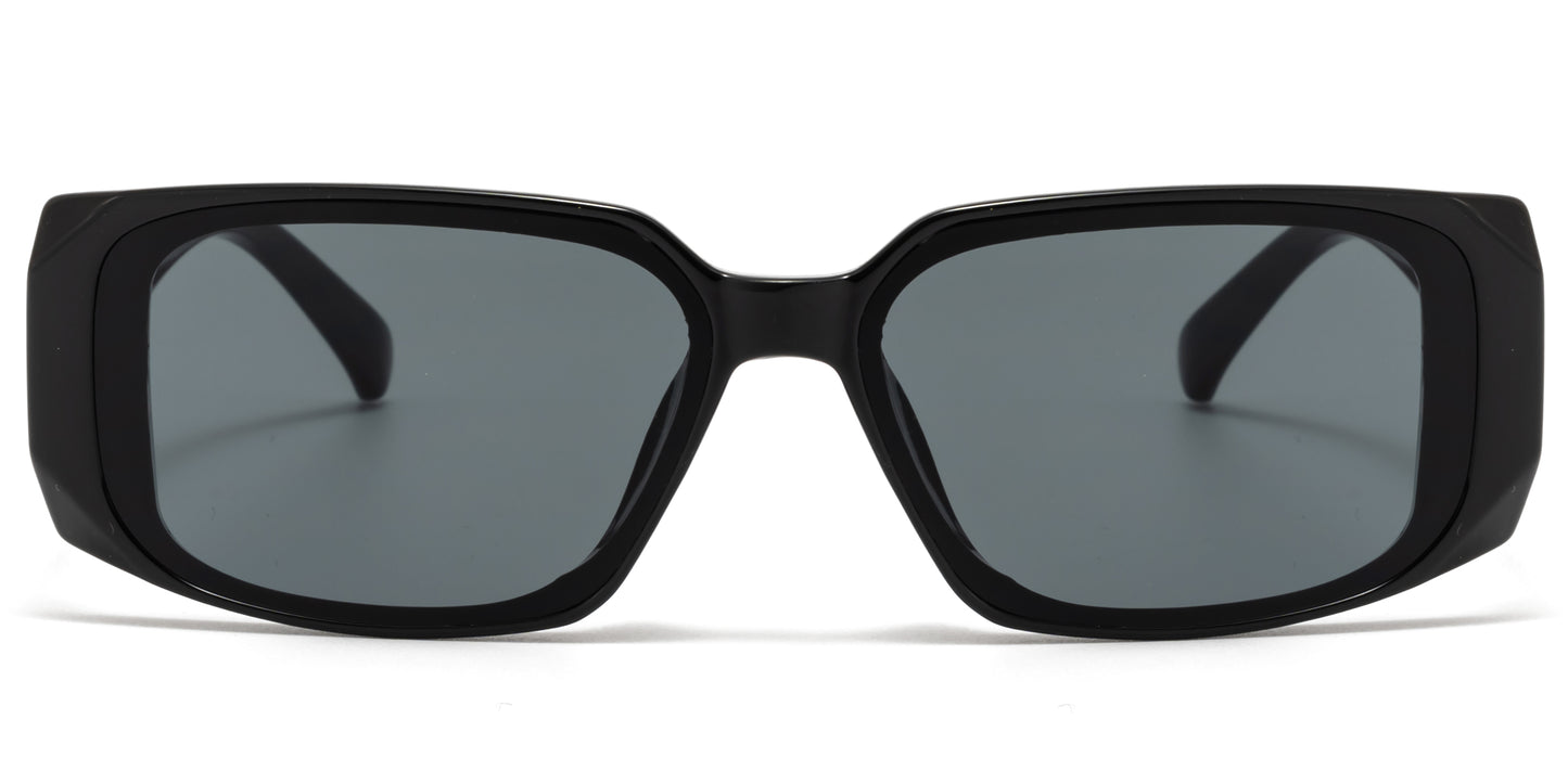 9095 - Rectangular Plastic Sunglasses