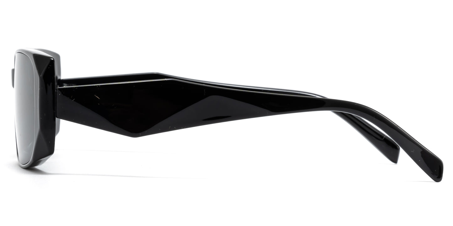 9095 - Rectangular Plastic Sunglasses