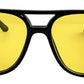 8133 Colors - Square Aviator Color Lens Plastic Sunglasses
