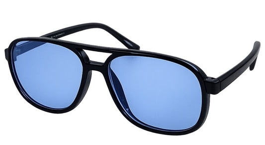 8133 Colors - Square Aviator Color Lens Plastic Sunglasses