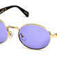 8185 - Small Round Thick Metal Fashion Sunglasses