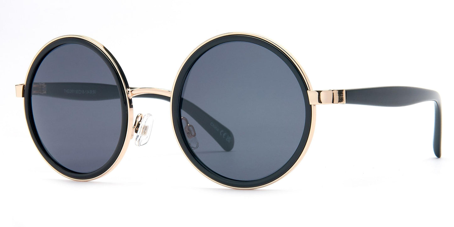 PL Theory - Polarized Round Plastic Sunglasses