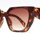 8994 - Plastic Angled Cat Eye Sunglasses