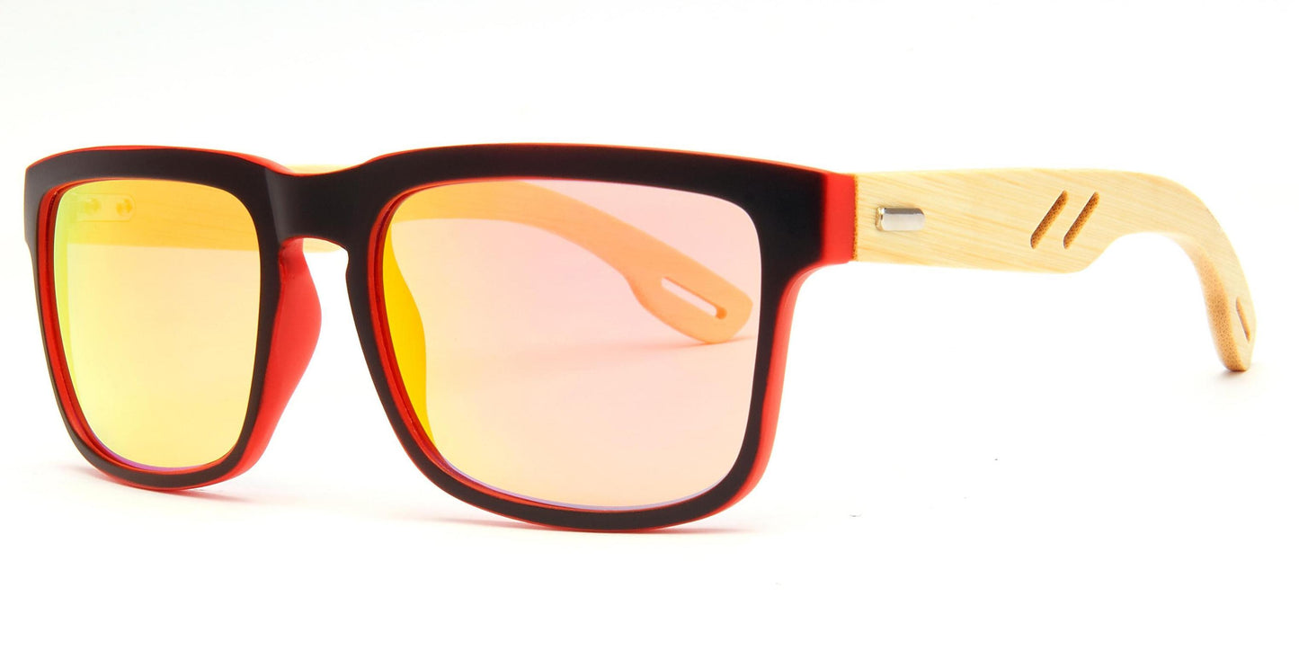 8020 Bamboo - Rectangular Bamboo Sunglasses