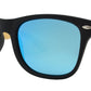 PL 2012 RVC - Polarized Bamboo Horn Rimmed Sunglasses with Color Mirror Lens