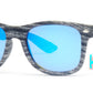 4567-11 - Kids Classic Horn Rimmed Sunglasses with Color Mirrored Lens