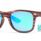 4567-12 - Kids Classic Horn Rimmed Sunglasses with Color Mirrored Lens