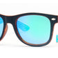 4567-10 - Kids Classic Horn Rimmed Sunglasses with Color Mirrored Lens