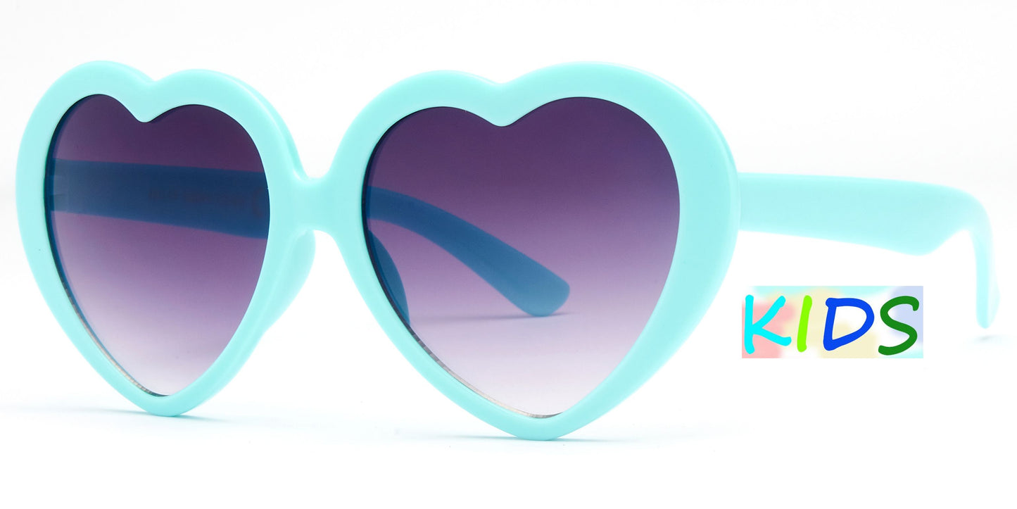 4581 - Kids Plastic Heart Shaped Sunglasses