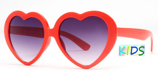 4581 - Kids Plastic Heart Shaped Sunglasses