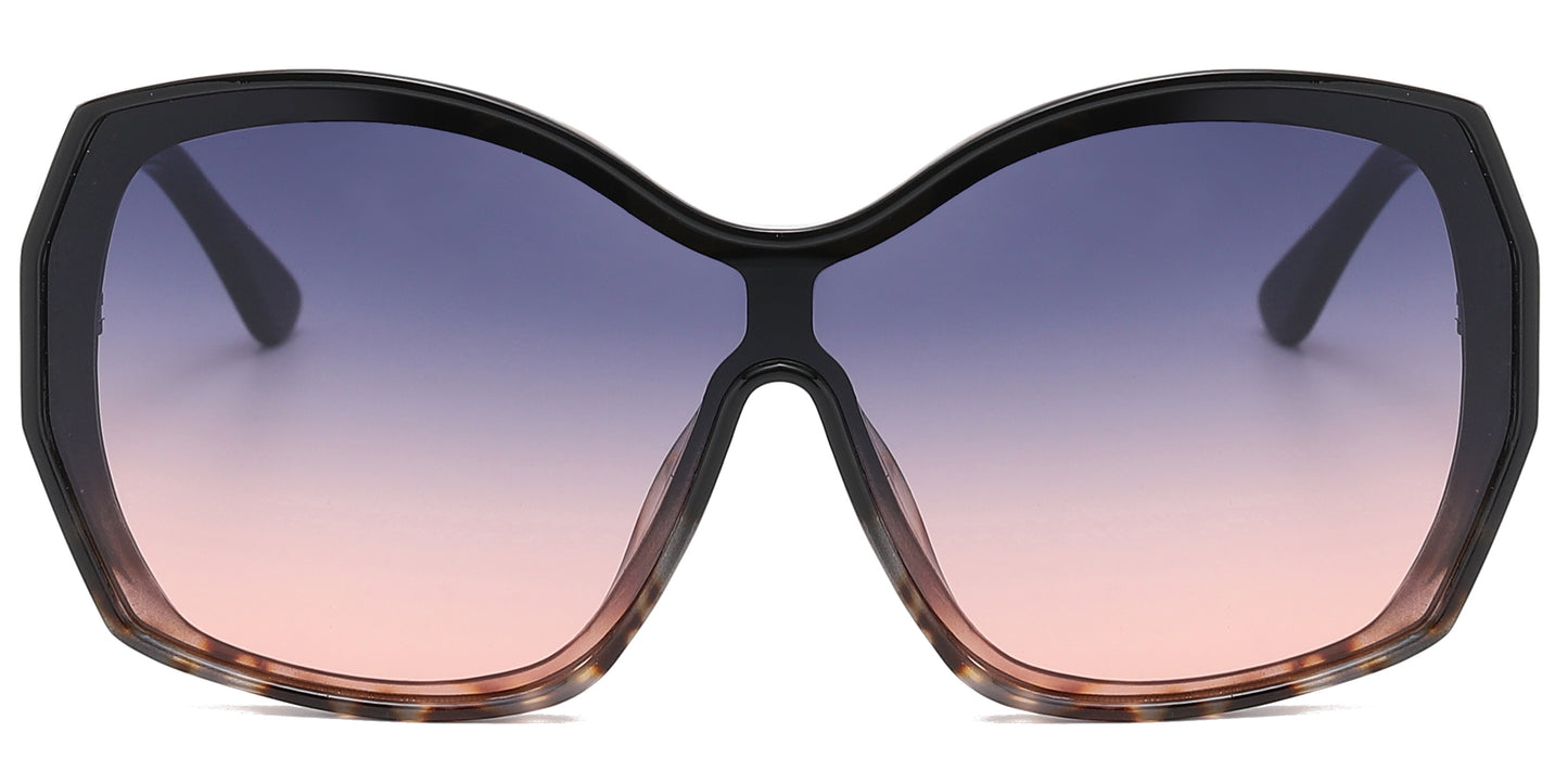 FC 5807 - Oversize One Piece Lens Sunglasses