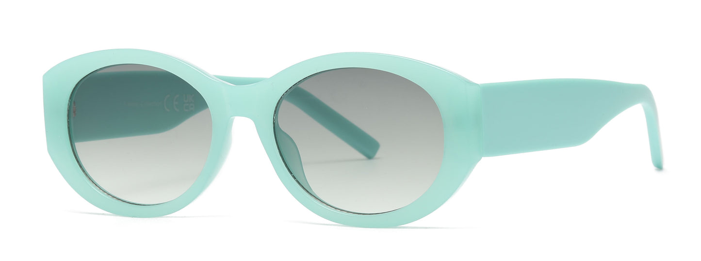 FC 5815 - Round Cat Eye Plastic Sunglasses