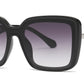 FC 5822 - One Piece Lens Square Butterfly Women Plastic Sunglasses