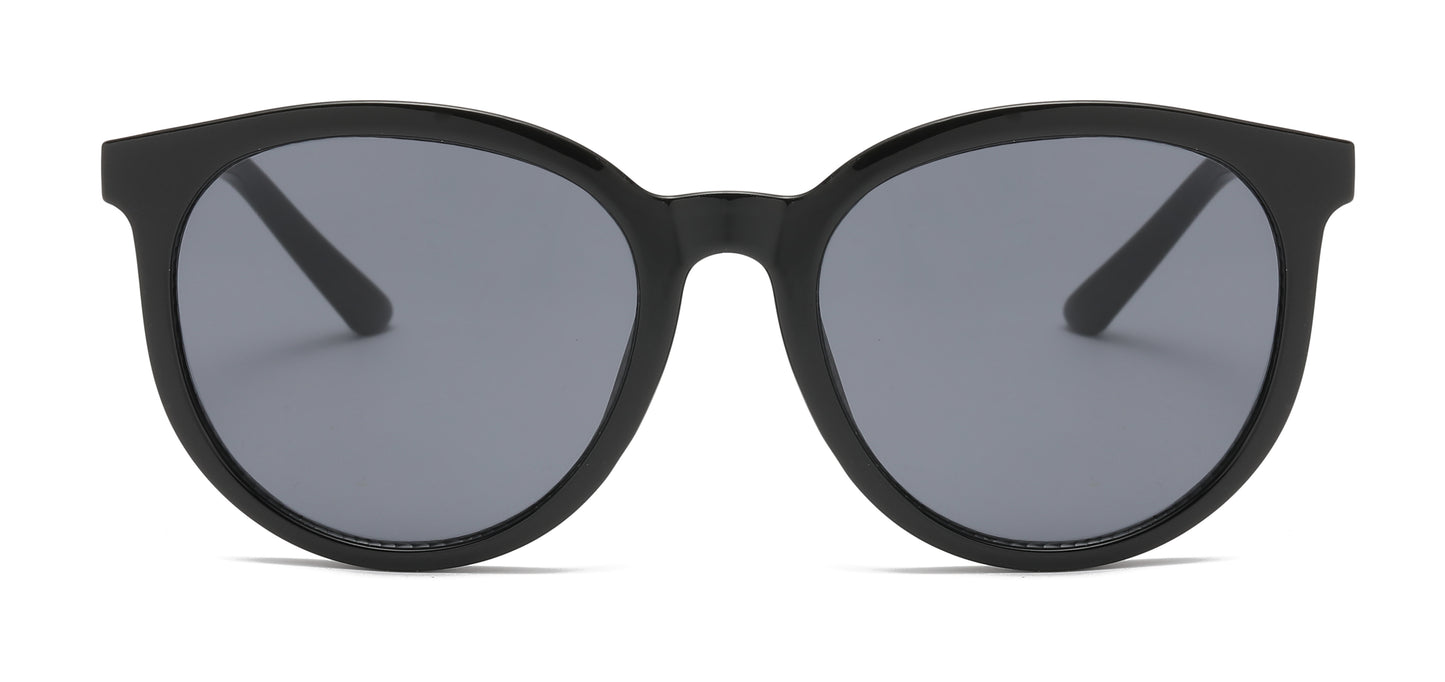 FC 5829 - Round Horn Rimmed Plastic Sunglasses