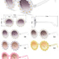 FC 5832 - Round Flowers Plastic Sunglasses