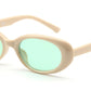 FC 5833 - Round Small Cat Eye Plastic Sunglasses