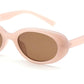 FC 5833 - Round Small Cat Eye Plastic Sunglasses