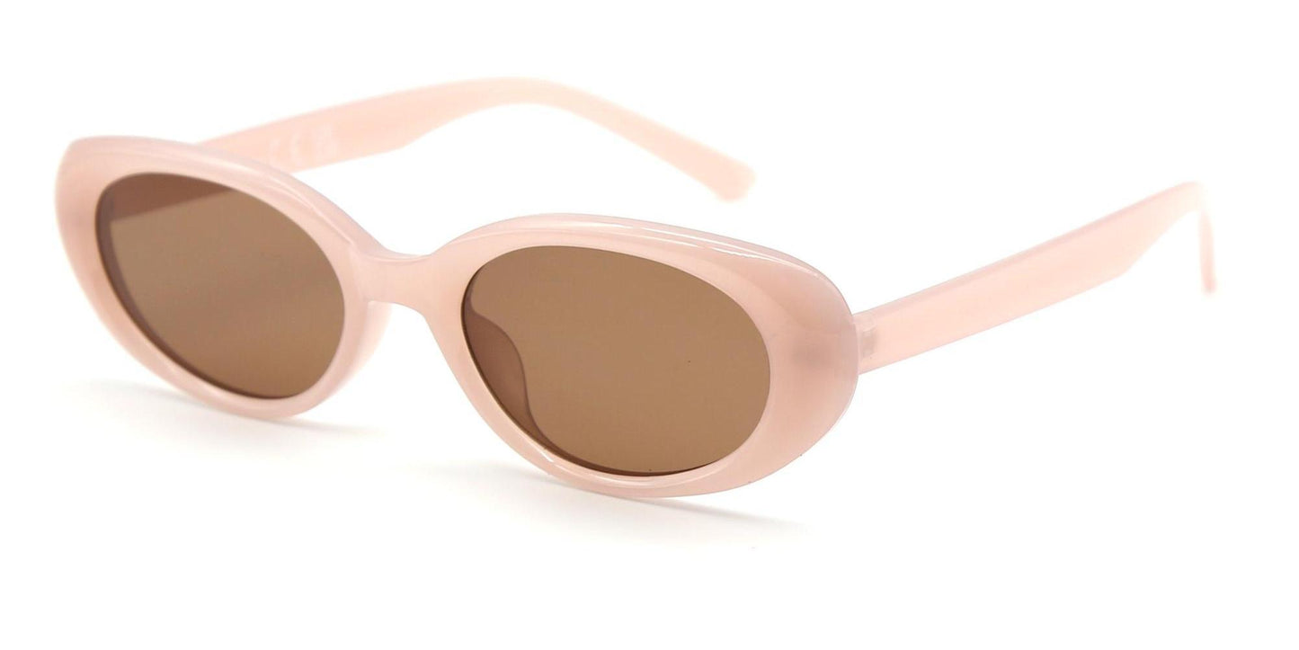 FC 5833 - Round Small Cat Eye Plastic Sunglasses