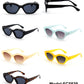 FC 5839 - Cat Eye Thick Frame Plasric Sunglasses