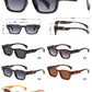 FC 5847 - Small Rectangular Thick Frame Plastic Sunglasses