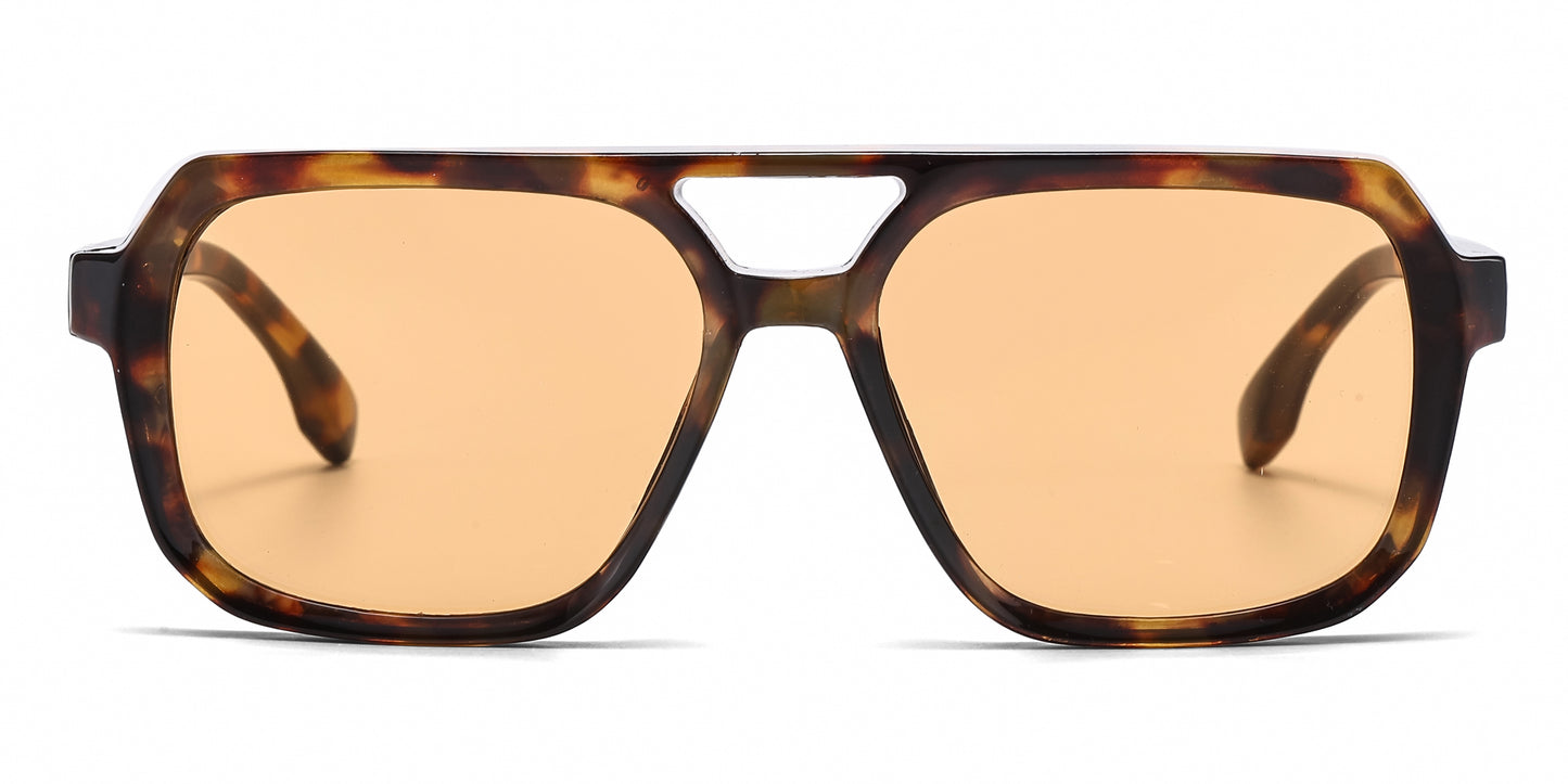 FC 5850 - Square Flat Top Aviator Plastic Sunglasses