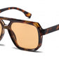 FC 5850 - Square Flat Top Aviator Plastic Sunglasses