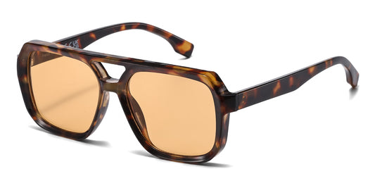 FC 5850 - Square Flat Top Aviator Plastic Sunglasses