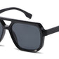 FC 5850 - Square Flat Top Aviator Plastic Sunglasses