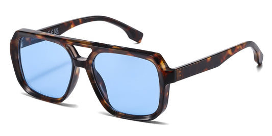 FC 5850 - Square Flat Top Aviator Plastic Sunglasses