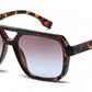 FC 5850 - Square Flat Top Aviator Plastic Sunglasses