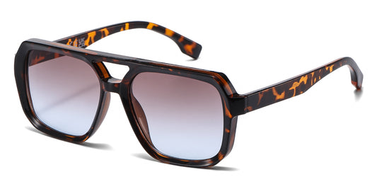 FC 5850 - Square Flat Top Aviator Plastic Sunglasses