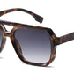 FC 5850 - Square Flat Top Aviator Plastic Sunglasses