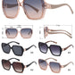 FC 5851 - Large Square Plastic Sunglasses with Curved Temple