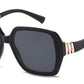 FC 5851 - Large Square Plastic Sunglasses with Curved Temple