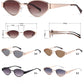 FC 5853 -  Small Modern Cat Eye Metal Sunglasses