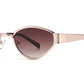 FC 5853 -  Small Modern Cat Eye Metal Sunglasses
