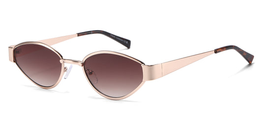 FC 5853 -  Small Modern Cat Eye Metal Sunglasses