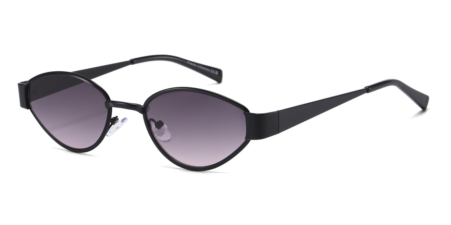 FC 5853 -  Small Modern Cat Eye Metal Sunglasses