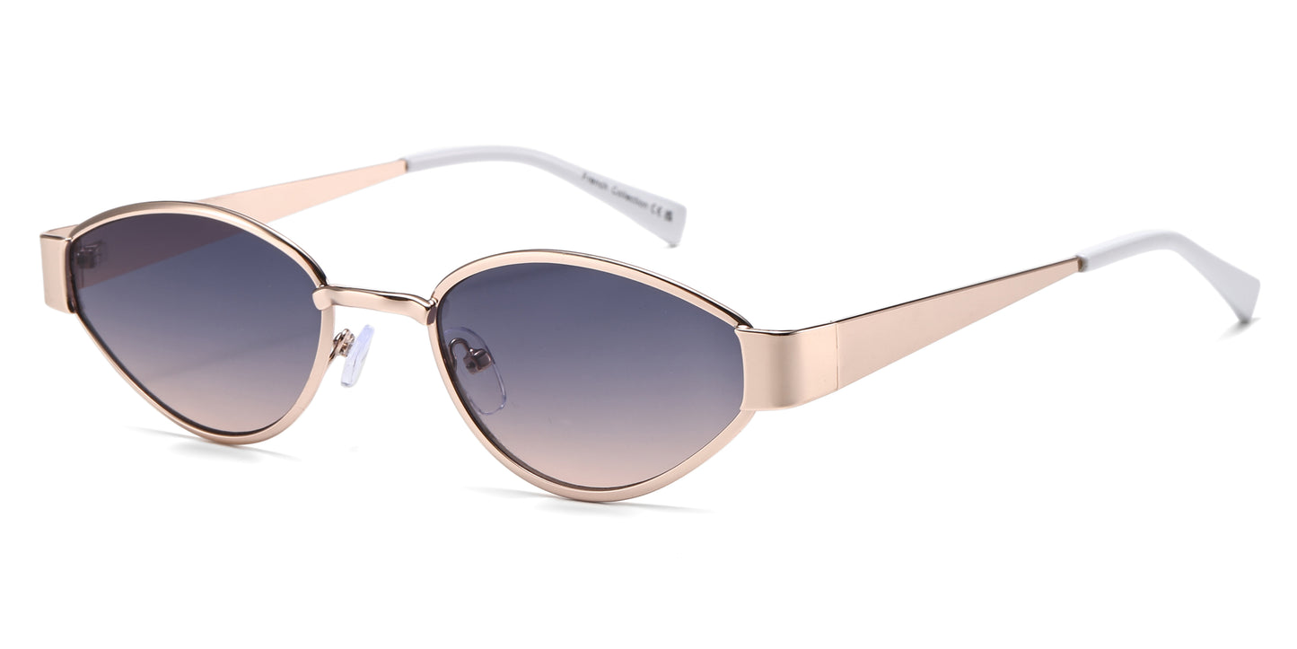 FC 5853 -  Small Modern Cat Eye Metal Sunglasses