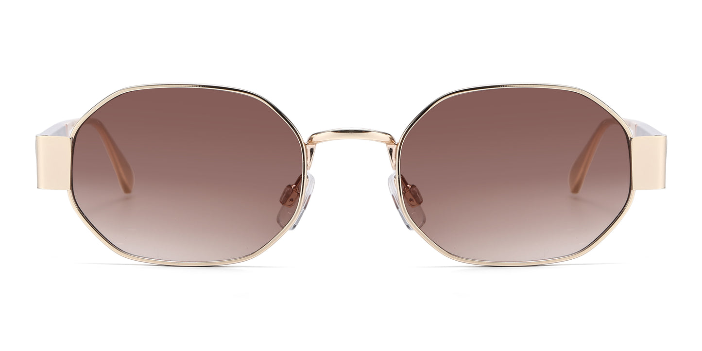 FC 5854 - Metal Geometric Classic Sunglasses