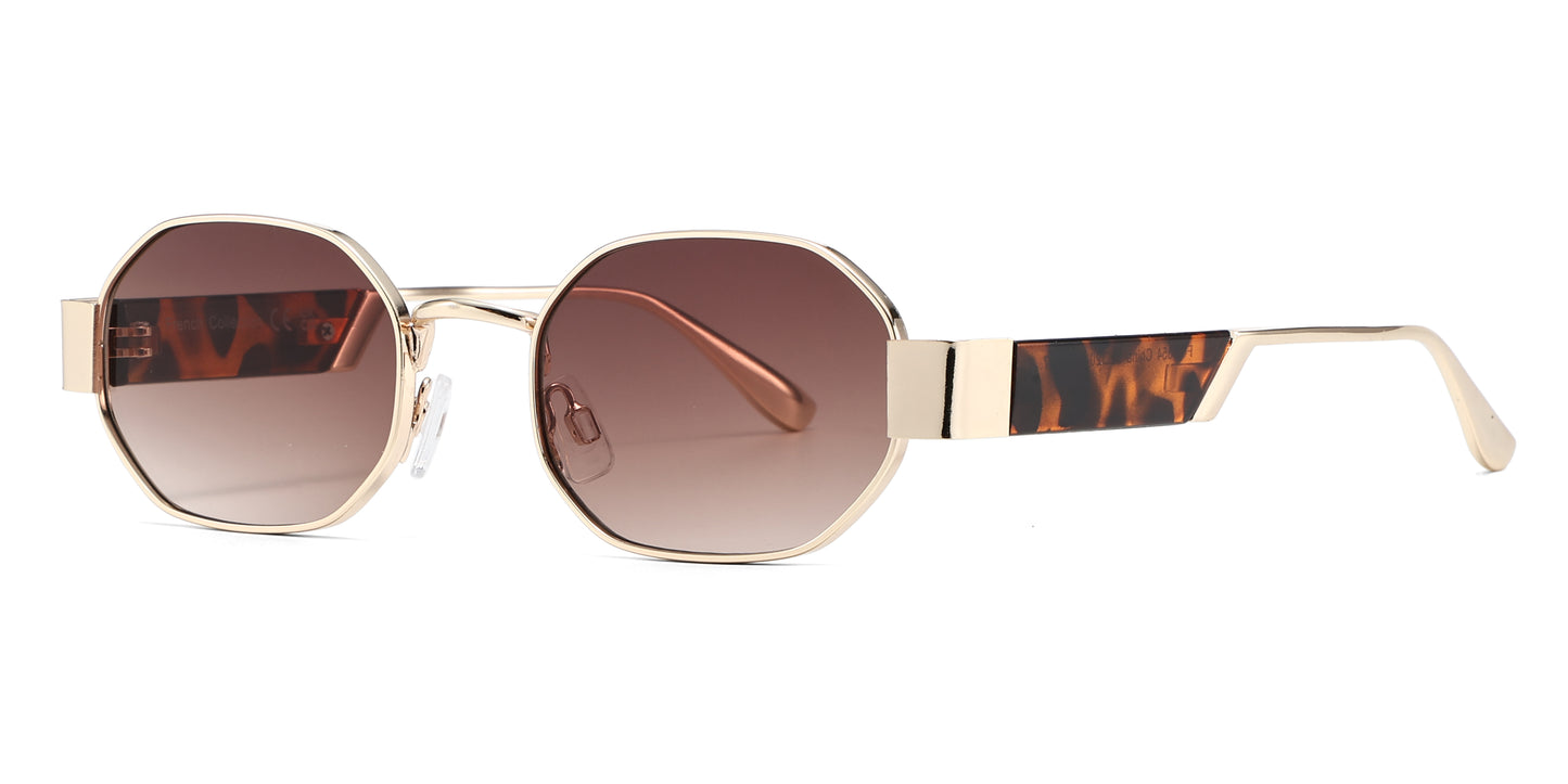 FC 5854 - Metal Geometric Classic Sunglasses