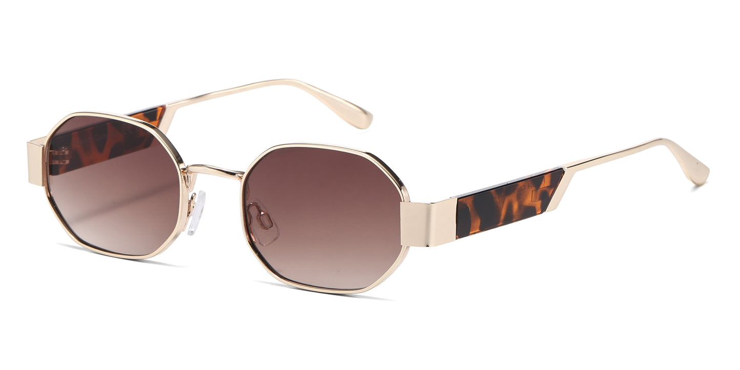 FC 5854 - Metal Geometric Classic Sunglasses