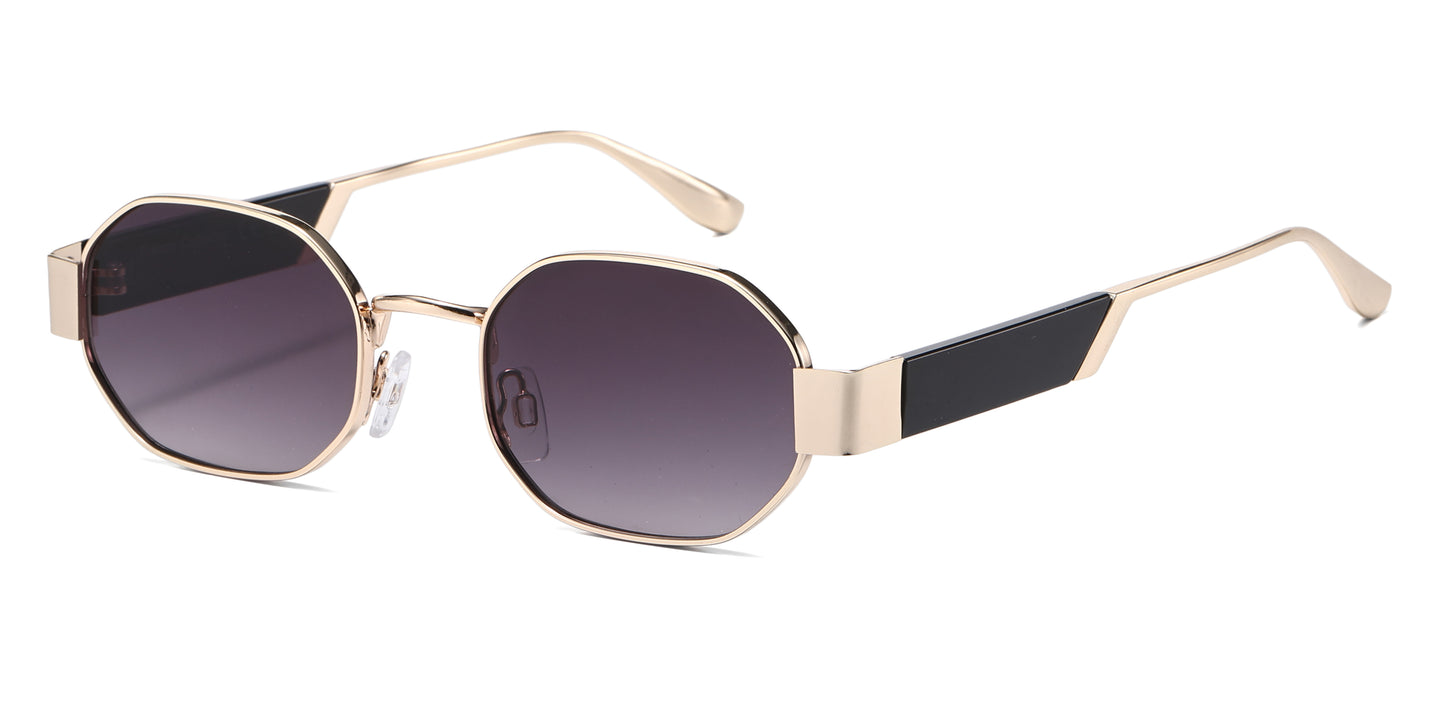 FC 5854 - Metal Geometric Classic Sunglasses