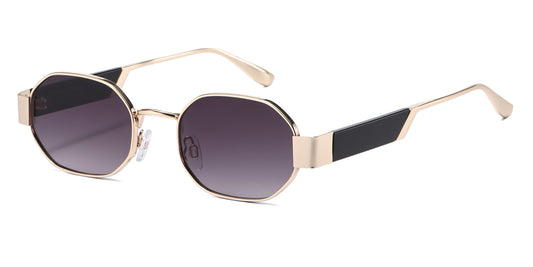 FC 5854 - Metal Geometric Classic Sunglasses
