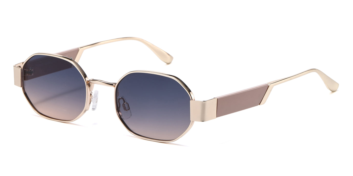 FC 5854 - Metal Geometric Classic Sunglasses