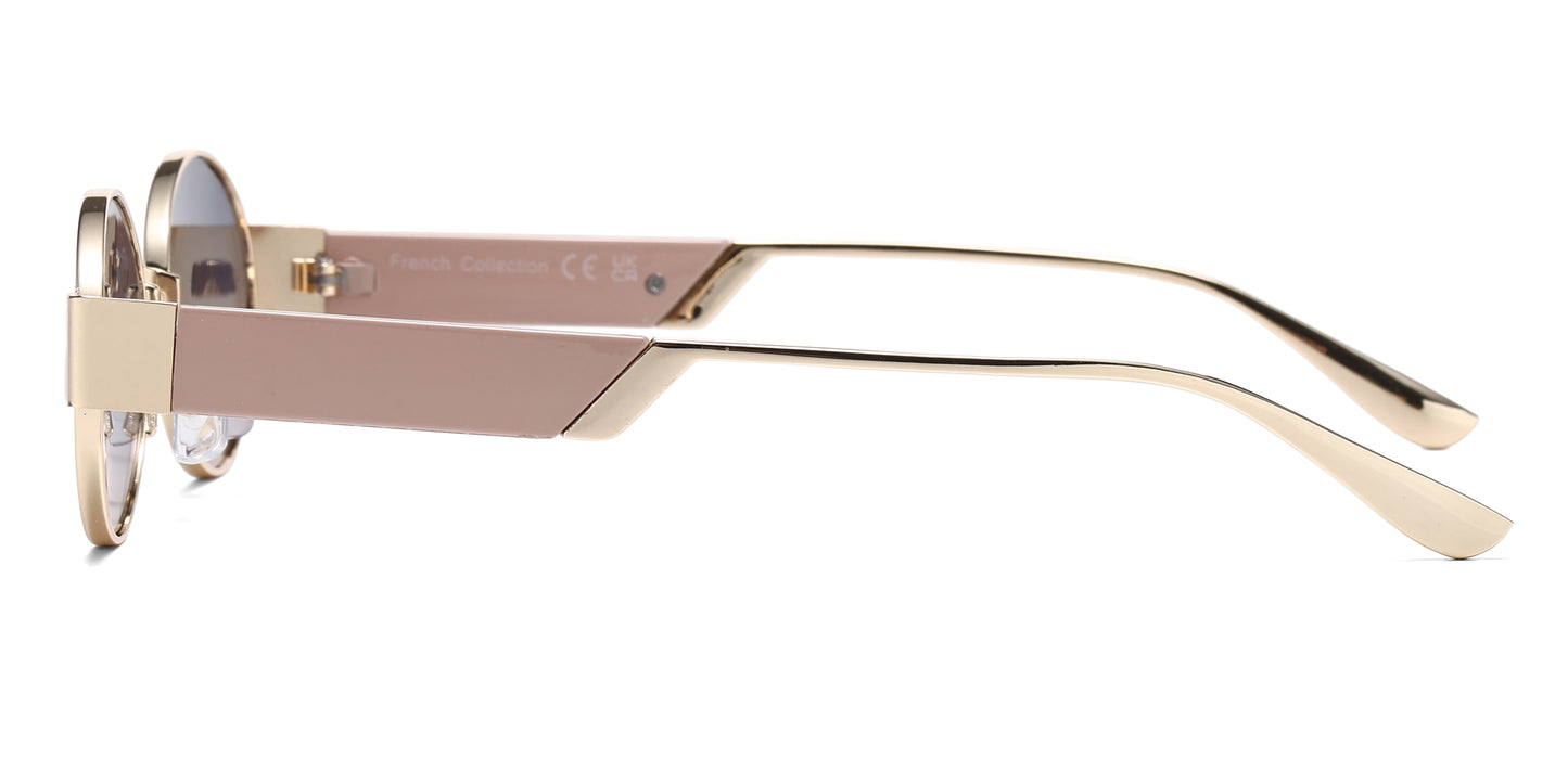 FC 5855 - Oval Fashion Metal Sunglasses